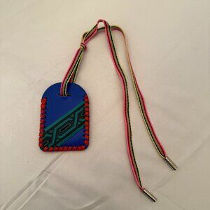 NWOT Consuela Vibrant Leather Luggage Tag / Charm